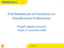 10/11/09 progetti formazione - documento aziendale