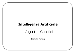 Algoritmi Genetici - Università degli Studi di Parma