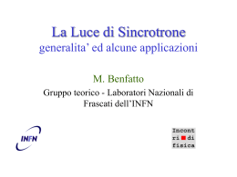 Maurizio Benfatto - Laboratori Nazionali di Frascati
