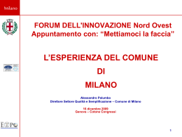 Milano - Pubblica amministrazione di qualità