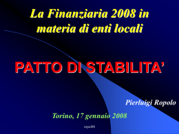 Patto stabilità 2008
