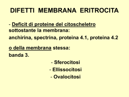 Difetti della membrana eritrocitaria