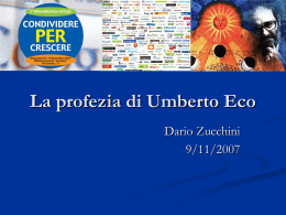 La profezia di Umberto Eco - Siti web cooperativi per le scuole