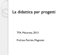 La didattica per progetti - alfabetico dei docenti 2009