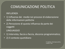 Comunicazione politica - alfabetico dei docenti 2009