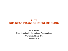 BPR - Dipartimento di Informatica e Automazione