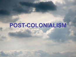post-colonialism - marilena beltramini