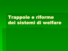Trappole e riforme del welfare