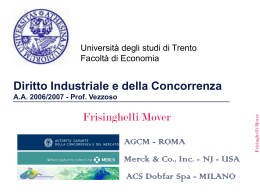Diritto concorrenza - Università degli Studi di Trento