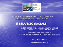 + Il bilancio sociale - Università di Urbino