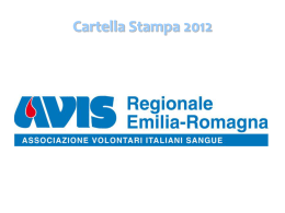 Cartella Stampa 2012 - Avis Regionale Emilia