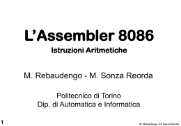 Istruzioni Aritmetiche - Politecnico di Torino