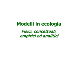 modelli matematici in Ecologia