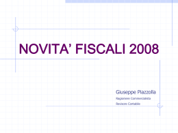 Novità fiscali 2008 per l`ottico optometrista