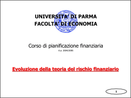 Capital Market Line - Università degli Studi di Parma