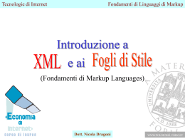 Corso Integrativo XML 0 - Dipartimento di Informatica