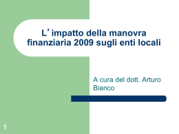 Finanziaria 2009 - Bianco e Associati SRL
