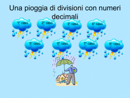 Una pioggia di divisioni con numeri decimali