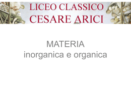 diapositive "La MATERIA - organica e inorganica"