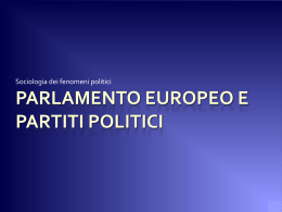 Parlamento europeo e partiti politici