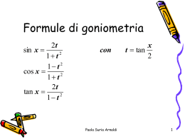 Formule di goniometria