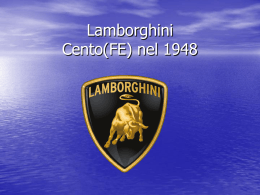 Lamborghini presentazione prof