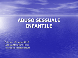ABUSO SESSUALE INFANTILE