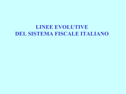 linee evolutive del sistema fiscale italiano