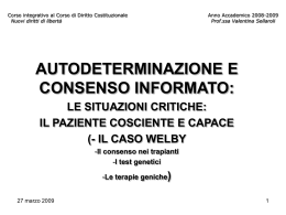 Autodeterminazione casi critici - Lez. 2