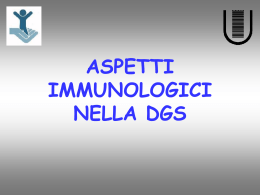 alterazioni immunologiche nei dgs