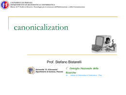 canonicalization - Dipartimento di Matematica e Informatica