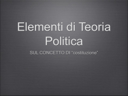 Costituzione (Elementi di Teoria Politica, ETP02)