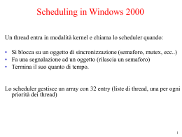 Scheduling in Linux e Windows - ICAR-CNR