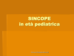 SINCOPE in età pediatrica