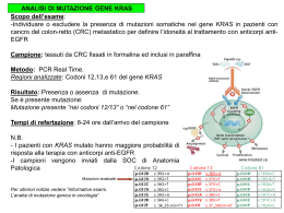 Analisi di mutazione gene KRAS [ppt