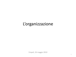 Variabili organizzative - Formazione e Sicurezza