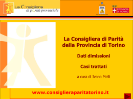 La Consigliera di Parità della Provincia di Torino Un figura