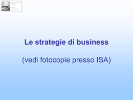 Le strategie di business