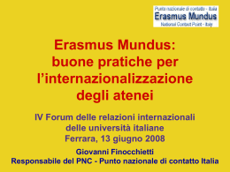 Il Programma "Erasmus Mundus"