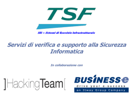 presentazione TSF servizi di sicurezza v4