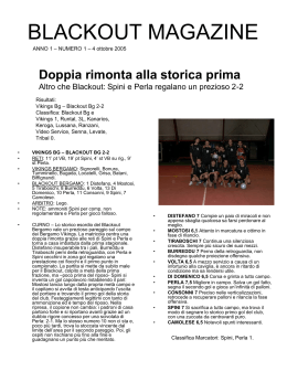 Diapositiva 1 - Blackout Bergamo 2005