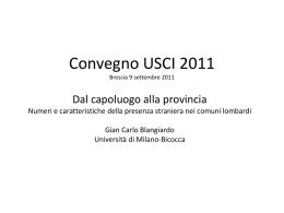 Convegno USCI 2011 Brescia 9 settembre 2011