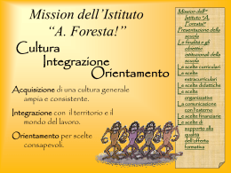 Mission dell`” Istituto “A. Foresta!