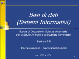Corso di Basi di Dati - Università degli Studi di Milano