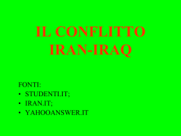 IL CONFLITTO IRAN-IRAQ