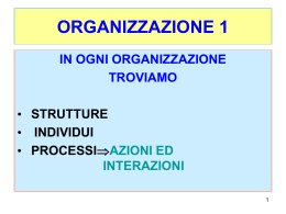 Progettazione della struttura organizzativa