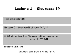 Sicurezza IP - Università degli Studi di Milano