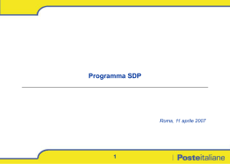 SDP - Incontro con OOSS