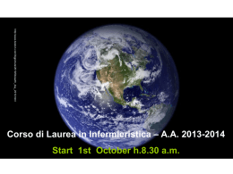AA 2013-2014 Start 1st October h.8.30 am
