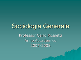 Sociologia Generale